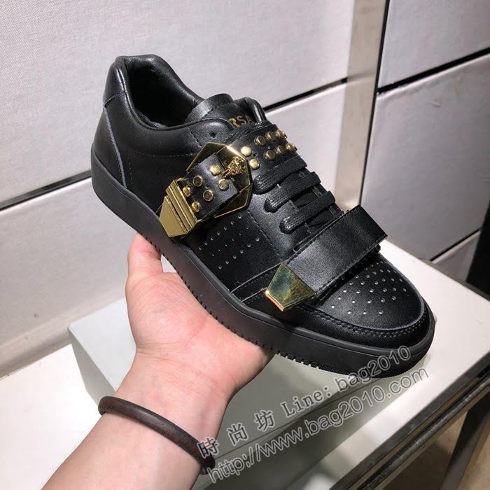 VERSACE男鞋 2019爆款 頭層牛皮 範思哲時尚休閒男鞋  jpx1736